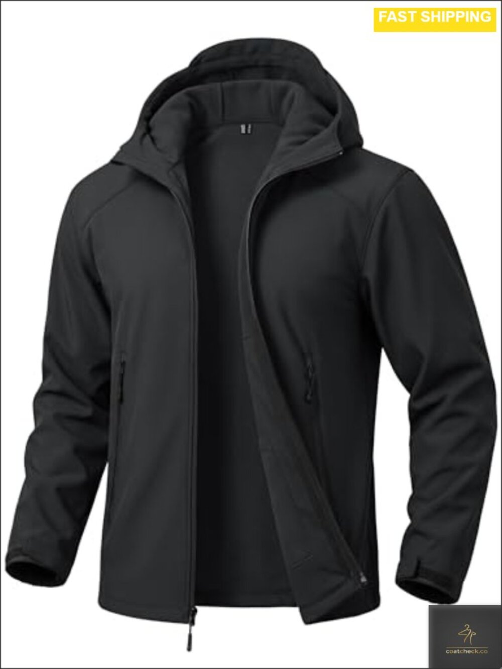 Men's Waterproof Tactical Fleece Lined Lightweight Rain Jacket Windproof